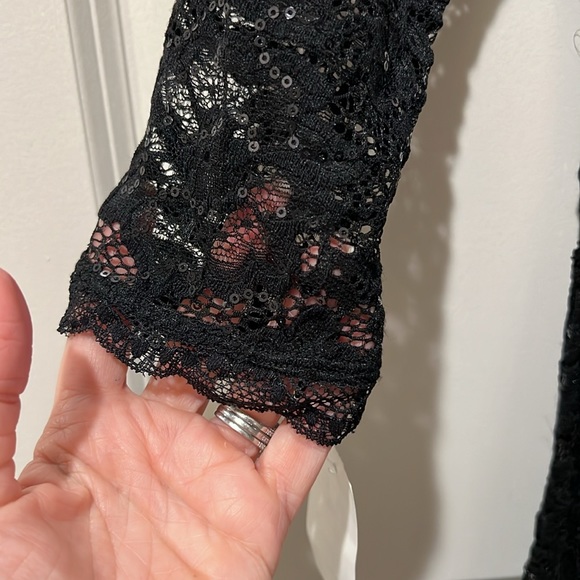 Crystal Doll Black Lace & Sequin Spandex Dress - Size Small.  NWT - Picture 7 of 8